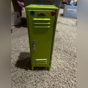 american girl doll lime green locker